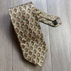 ERMENEGILDO ZEGNA Current 100% Silk Tie Made Italy Colorful Paisley Necktie Mens